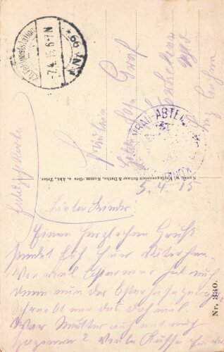1. Weltkrieg, Ansichtskarte "Dontrien"