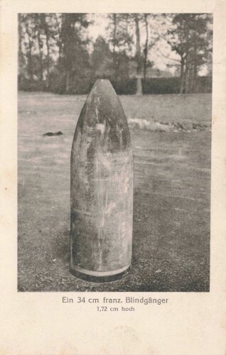 1. Weltkrieg, Ansichtskarte "Ein 34 cm franz....