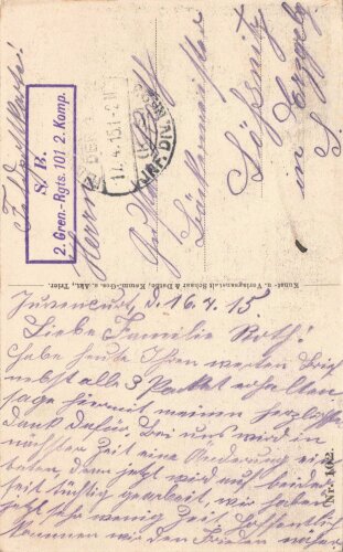 1. Weltkrieg, Ansichtskarte "Fort Ayvelles bei...