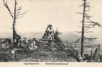 1. Weltkrieg, Ansichtskarte "Jägerdenkmal -...
