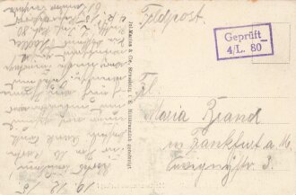 1. Weltkrieg, Ansichtskarte "Jägerdenkmal -...
