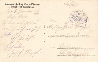 1. Weltkrieg, Ansichtskarte "Friedhof in...