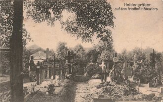 1. Weltkrieg, Ansichtskarte "Heldengräber auf...