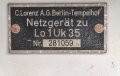 Kriegsmarine, Gehäuse " Netzgerät zu Lo 1 UK 35"