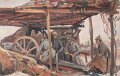 1. Weltkrieg, Ansichtskarte "Geschütz in Fliegerdeckung"