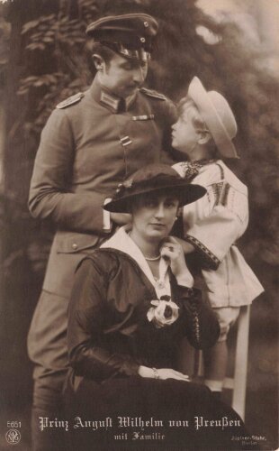 1. Weltkrieg, Ansichtskarte "Prinz August Wilhelm...