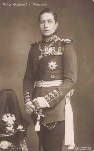 1. Weltkrieg, Ansichtskarte "Prinz Adalbert v. Preussen"