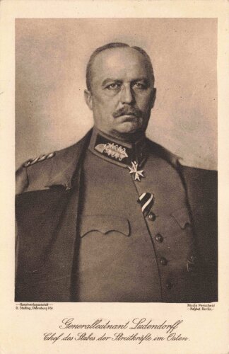 1. Weltkrieg, Ansichtskarte "Generalleutnant...