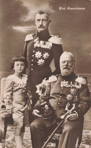 1. Weltkrieg, Ansichtskarte "Drei Generationen"