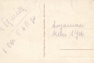 1. Weltkrieg, Ansichtskarte "Wirkung franz. Granaten...