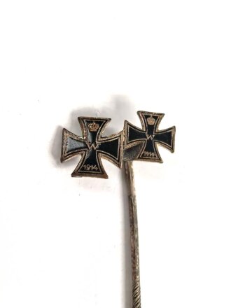 1.Weltkrieg, Miniatur 9mm 9mm Eisernes Kreuz 1. und 2. Klasse 1914. Emailliert, guter Zustand