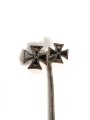 1.Weltkrieg, Miniatur 9mm 9mm Eisernes Kreuz 1. und 2. Klasse 1914. Emailliert, guter Zustand
