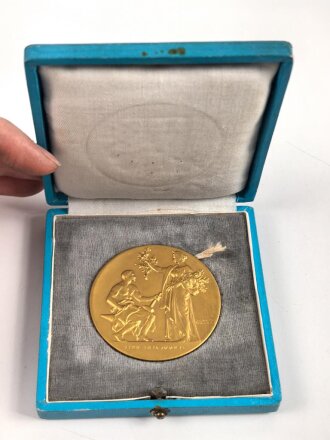 Verdienstmedaille in gold des " Bayerischen Industriellen Verbandes" Hersteller " Carl Poellath, Schrobenhausen" in Etui