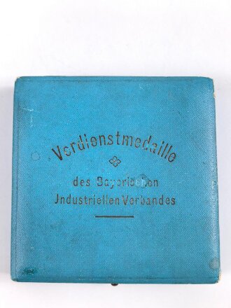 Verdienstmedaille in gold des " Bayerischen Industriellen Verbandes" Hersteller " Carl Poellath, Schrobenhausen" in Etui