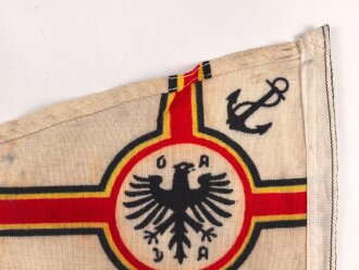Fahrzeugwimpel ADAC , wohl Ausführung bis 1933. Maße 19,5 x 35cm