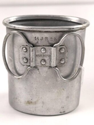 1.Weltkrieg, Trinkbecher aus Aluminium, Hersteller...