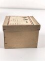 1.Weltkrieg, Feldpostpaket  mit zu befüllender Metalldose. Maße des Karton 7,5 x 10,5 x 10,5cm