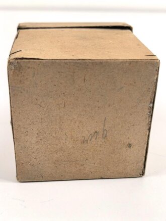 1.Weltkrieg, Feldpostpaket mit zu befüllender Metalldose. Maße des Karton 9 x 9 x 9cm