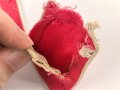 Paar Kragenspiegel , rosa mit weißem Vorstoß