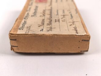 1.Weltkrieg, leerer "Feldposbrief", dieser gelaufen, Maße des Karton 14 x 8 x 2cm