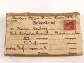 1.Weltkrieg, leerer "Feldposbrief", dieser gelaufen, Maße des Karton 14 x 8 x 2cm