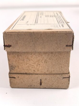 1.Weltkrieg, "Feldpostbrief" mit zu befüllenden Pappdosenl. Maße des Karton 14 x 7,5 x 7cm