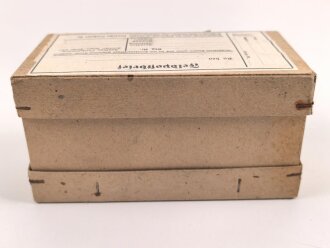1.Weltkrieg, "Feldpostbrief" mit zu befüllenden Pappdosenl. Maße des Karton 14 x 7,5 x 7cm