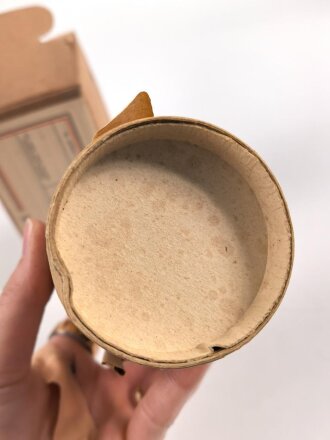 1.Weltkrieg, "Feldpostbrief" mit zu befüllender Pappdose. Maße des Karton 13 x 7 x 7cm