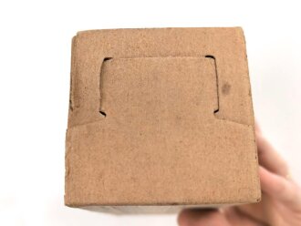 1.Weltkrieg, "Feldpostbrief" mit zu befüllender Pappdose. Maße des Karton 13 x 7 x 7cm