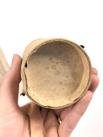 1.Weltkrieg, "Feldpostbrief" mit zu befüllender Pappdose. Maße des Karton 13 x 7 x 7cm