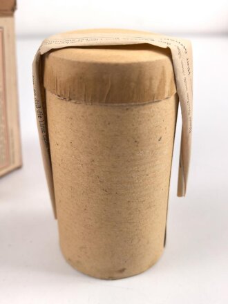 1.Weltkrieg, "Feldpostbrief" mit zu befüllender Pappdose. Maße des Karton 13 x 7 x 7cm