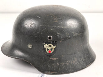 Polizei III.Reich, Stahlhelm Modell 1935 mit beiden...