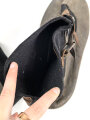 1.Weltkrieg, Paar Winter Überschuhe schwarzer Filz/ Leder. . Ungereinigt, Sohlenlänge 38cm. Anbei ein originales Foto im Ansichtskartenformat.