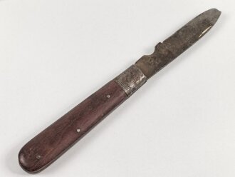 Kabelmesser, Hersteller Deltawerk Solingen. Ungereinigtes, stark gebrauchtes Stück, gehört neben der nachrichtentruppe auch in die Pionier Sprengvorbereitungstasche.