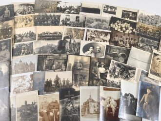 1.Weltkrieg, Konvolut 50 Fotos, meist in Postkartenformat