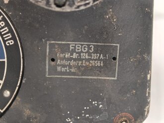 Luftwaffe FBG.3 Ln 26564, Fernbediengerät zur Umschaltung der Antennen auf LW- / KW-Betrieb für Fu G10. Originallack, Funktion nicht geprüft, ungereinigtes Stück