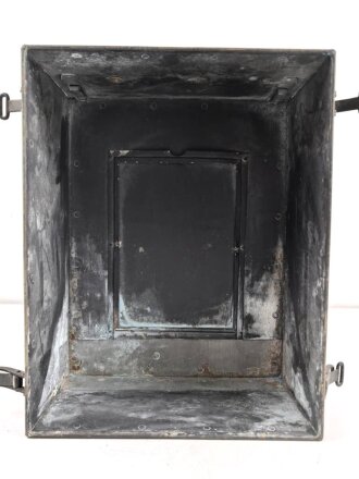 Transportkasten "Chi.Masch. A 02601" Originallack und Beschriftung. ( Chiffrier Maschine ) Nach dem Krieg weiterbenutzt