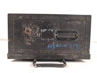 Transportkasten "Chi.Masch. A 02601" Originallack und Beschriftung. ( Chiffrier Maschine ) Nach dem Krieg weiterbenutzt