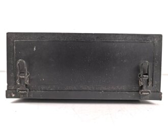 Transportkasten "Chi.Masch. A 02601" Originallack und Beschriftung. ( Chiffrier Maschine ) Nach dem Krieg weiterbenutzt