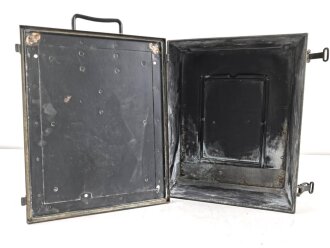 Transportkasten "Chi.Masch. A 02601" Originallack und Beschriftung. ( Chiffrier Maschine ) Nach dem Krieg weiterbenutzt