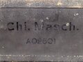 Transportkasten "Chi.Masch. A 02601" Originallack und Beschriftung. ( Chiffrier Maschine ) Nach dem Krieg weiterbenutzt