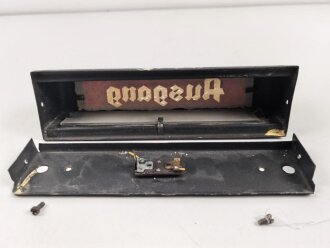 Luftwaffe, Beleuchtetes " Ausgang" Schild. Breite 25,5cm, Originallack, Funktion nicht geprüft