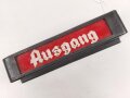 Luftwaffe, Beleuchtetes " Ausgang" Schild. Breite 25,5cm, Originallack, Funktion nicht geprüft