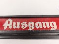 Luftwaffe, Beleuchtetes " Ausgang" Schild. Breite 25,5cm, Originallack, Funktion nicht geprüft