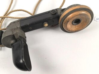 1. Weltkrieg, eiserner Armeefernsprecher in sehr gutem Gesamtzustand, Funktion nicht geprüft