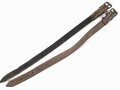 Paar Lederriemen Wehrmacht. Breite  1,7cm, Länge je 41cm, ein Stück gestempelt "Georg Paul Lederwarenfabrikation Ziegelhausen"