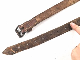Lederriemen Wehrmacht. Breite  knapp 2,5cm, Länge 80cm