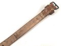 Lederriemen Wehrmacht. Breite  knapp 2cm, Gesamtlänge 31cm