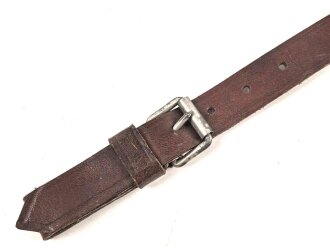 Lederriemen Wehrmacht. Breite  knapp 2cm, Gesamtlänge wie fotografiert 23,5cm
