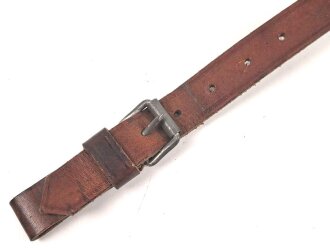 Lederriemen Wehrmacht. Breite  knapp 2cm, Gesamtlänge wie fotografiert 25,5cm